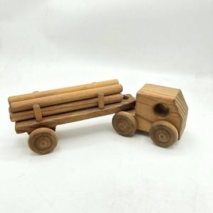 WOODEN TRACTOR TRAILER LOG CARRIER DETACHABLE TRAILER WITH LOGS